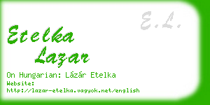 etelka lazar business card