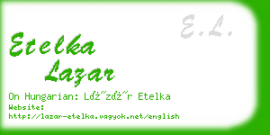 etelka lazar business card